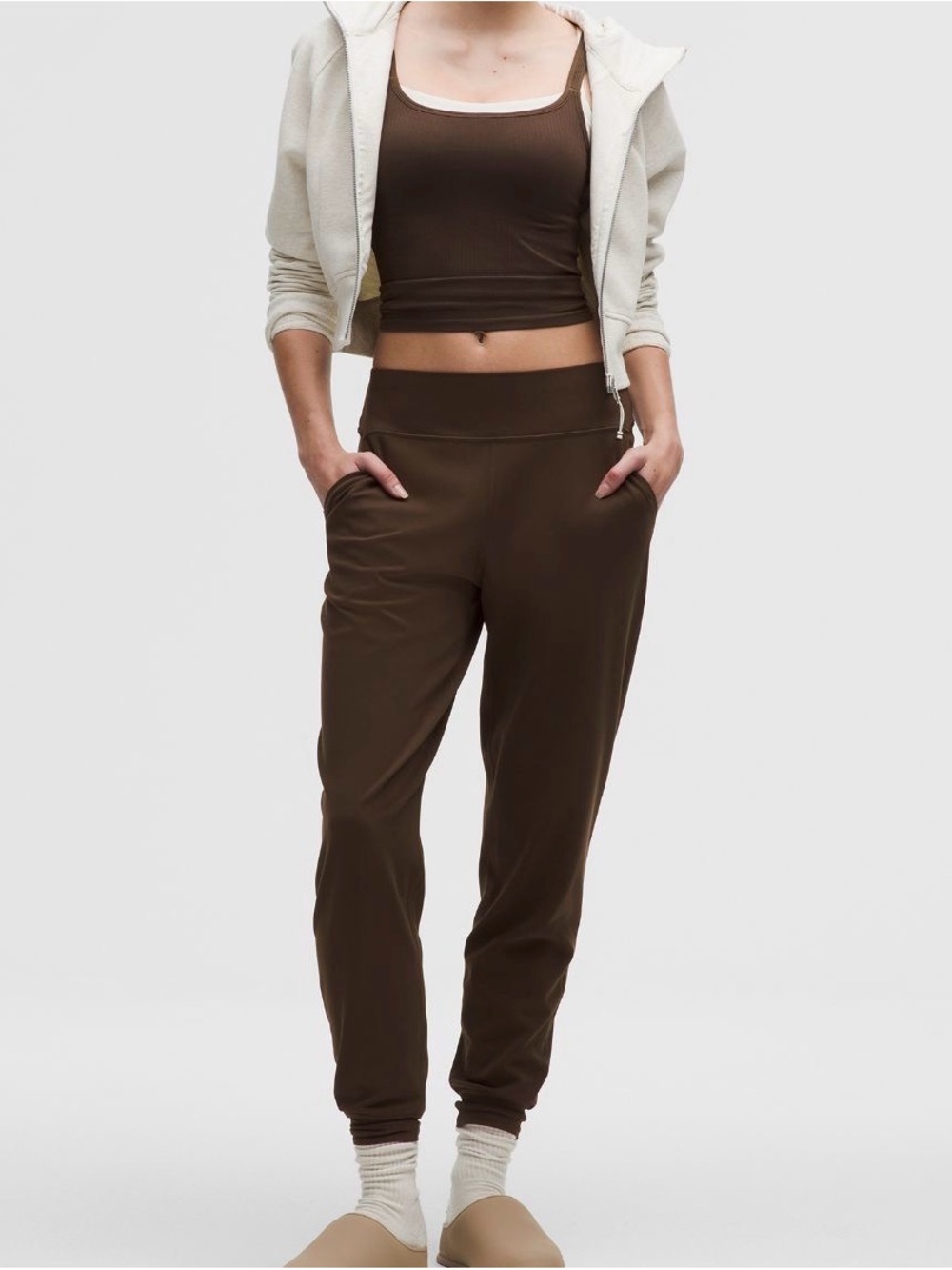 lululemon athletica Brown High-Rise Track Joggers